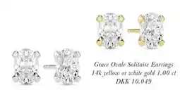Vibholm Grace Ovale Solitaire Earrings tilbud