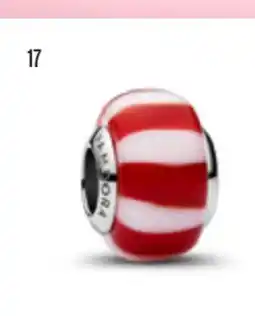 Vibholm Red Peppermint Murano Glass Vedhæng tilbud