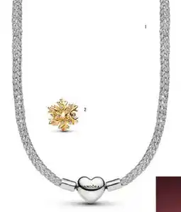 Vibholm Heart Clasp Sparkling Mesh Halskæde tilbud