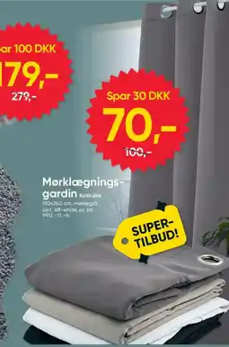 BigDollar Kotikulta Mørklægningsgardin tilbud