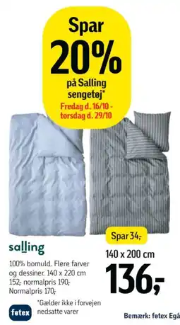 Føtex salling sengetøj tilbud