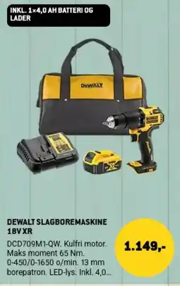 XL-BYG DeWalt slagboremaskine 18V XR tilbud