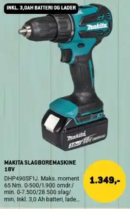 XL-BYG Makita slagboremaskine 18V tilbud