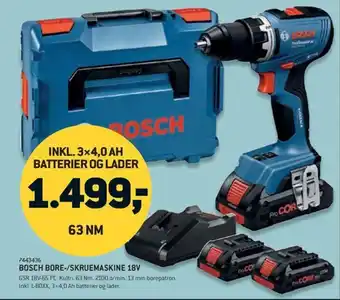Bosch bore-/skruemaskine 18v