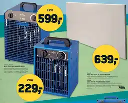 XL-BYG Blue Electric varmeblæser tilbud