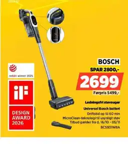 Power Bosch Ledningsfri støvsuger tilbud