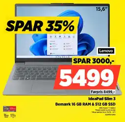 Power Lenovo IdeaPad Slim 3 tilbud