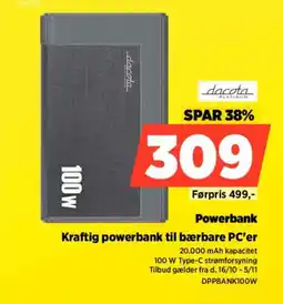 Power dacota powerbank tilbud
