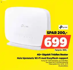 Power Tp-link 4g+ gigabit trådløs router tilbud