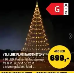 XL-BYG Veli Line Flagstangsnetsnet 24V tilbud