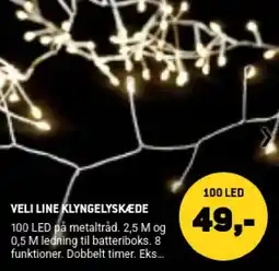 XL-BYG Veli Line Klyngelyskæde tilbud