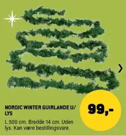 XL-BYG Nordic Winter Guirlande U/Lys tilbud