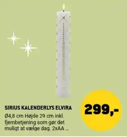 XL-BYG Sirius Kalenderlys Elvira tilbud