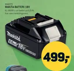 XL-BYG Makita batteri 18v tilbud