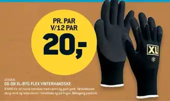 Ox-on xl-byg flex vinterhandske
