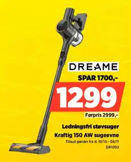 Power Dreame ledningsfri støvsuger tilbud