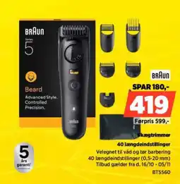 Power Braun skægtrimmer tilbud