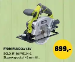 XL-BYG Ryobi rundsav 18v tilbud