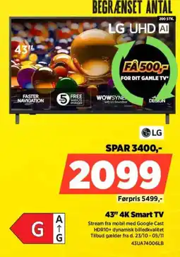 Power LG 43" 4K Smart TV tilbud