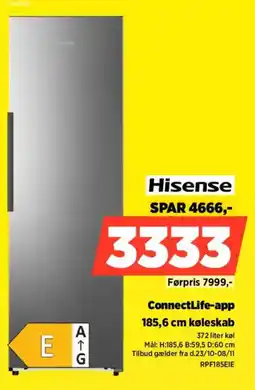 Power Hisense ConnectLife-app køleskab tilbud