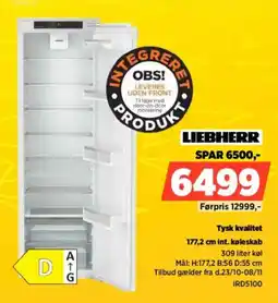 Power Liebherr 177,2 cm int. køleskab tilbud