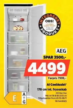 Power Aeg 178 cm int. fryseskab tilbud