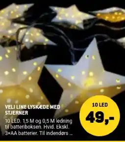 XL-BYG Veli Line Lyskæde med Stjerner tilbud