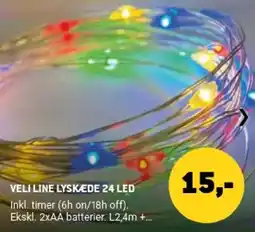 XL-BYG Veli Line lyskæde 24 led tilbud