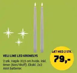 XL-BYG Veli Line Led Kronelys tilbud