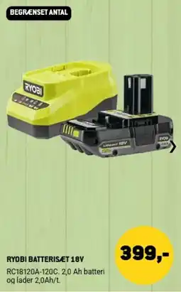 XL-BYG Ryobi batterisæt 18v tilbud