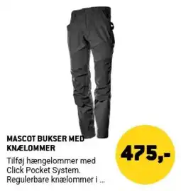 XL-BYG Mascot bukser med knælommer tilbud