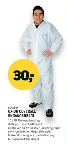 XL-BYG Ox-on coverall engangsdragt tilbud