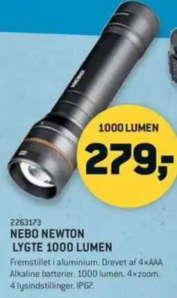 XL-BYG Nebo Newton lygte 1000 lumen tilbud