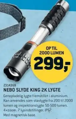XL-BYG Nebo Slyde King 2K Lygte tilbud