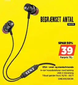 Power Tenz in-ear hovedtelefoner tilbud