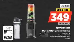 Power Chef Matteo Sportsblender tilbud