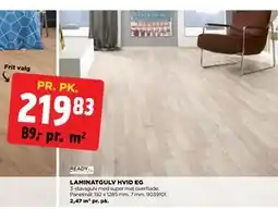 jem & fix LAMINATGULV HVID EG tilbud