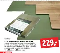 jem & fix LYDDÆMPNINGSUNDERLAG 4 MM tilbud