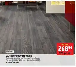 jem & fix LAMINATGULV MØRK EG tilbud