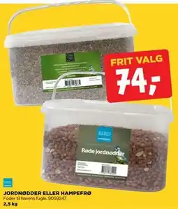jem & fix JORDNØDDER ELLER HAMPEFRØ tilbud