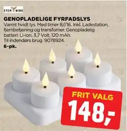 jem & fix GENOPLADELIGE FYRFADSLYS tilbud