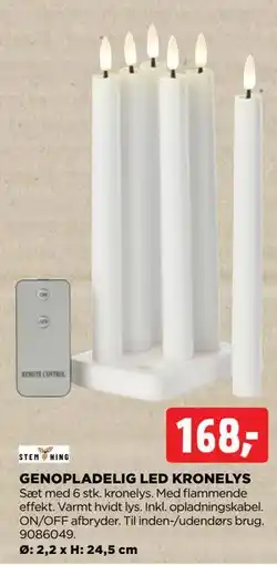 jem & fix GENOPLADELIG LED KRONELYS tilbud