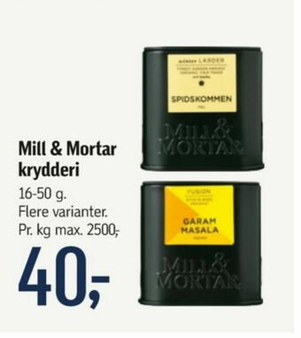 Føtex Mill & mortar krydderier tilbud