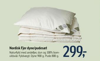 Føtex Nordisk fjer dyne og pudesæt tilbud
