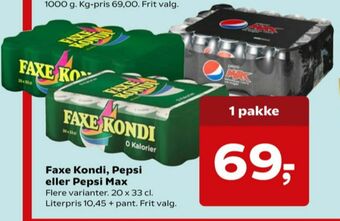Kvickly Faxe kondi sportssodavand tilbud