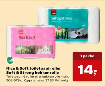 Kvickly Nice & soft toiletpapir tilbud