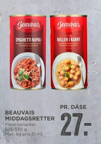 MENY Beauvais færdigretter tilbud