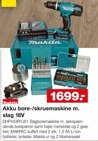 Bauhaus Makita bore- og skruemaskine tilbud