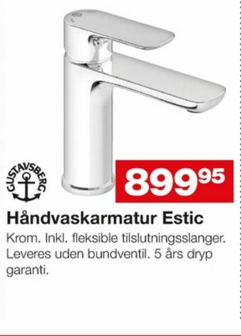 Bauhaus Gustavsberg håndvaskarmatur tilbud