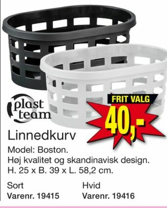 Harald Nyborg Plast team vasketøjskurv tilbud